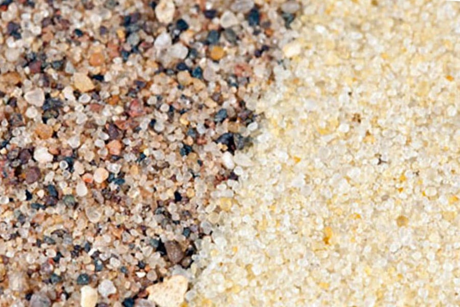 frac-sand-drying-processing-blog | Frac sand before and after drying and processing
