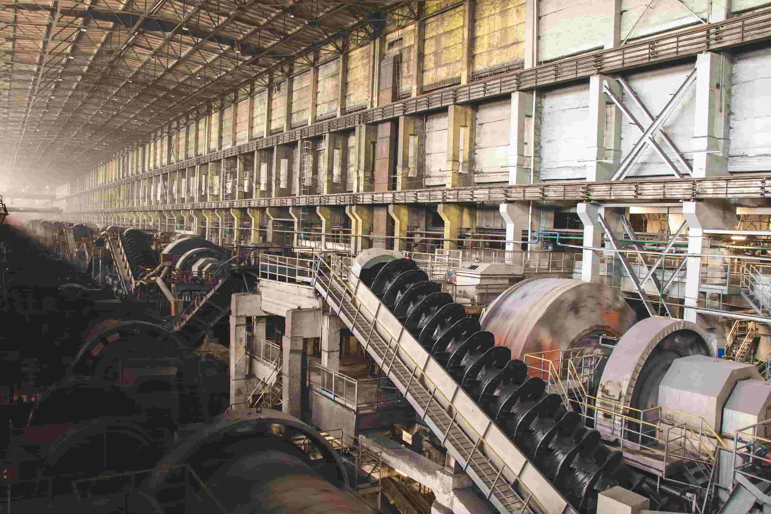 Mining equipment in a large facility